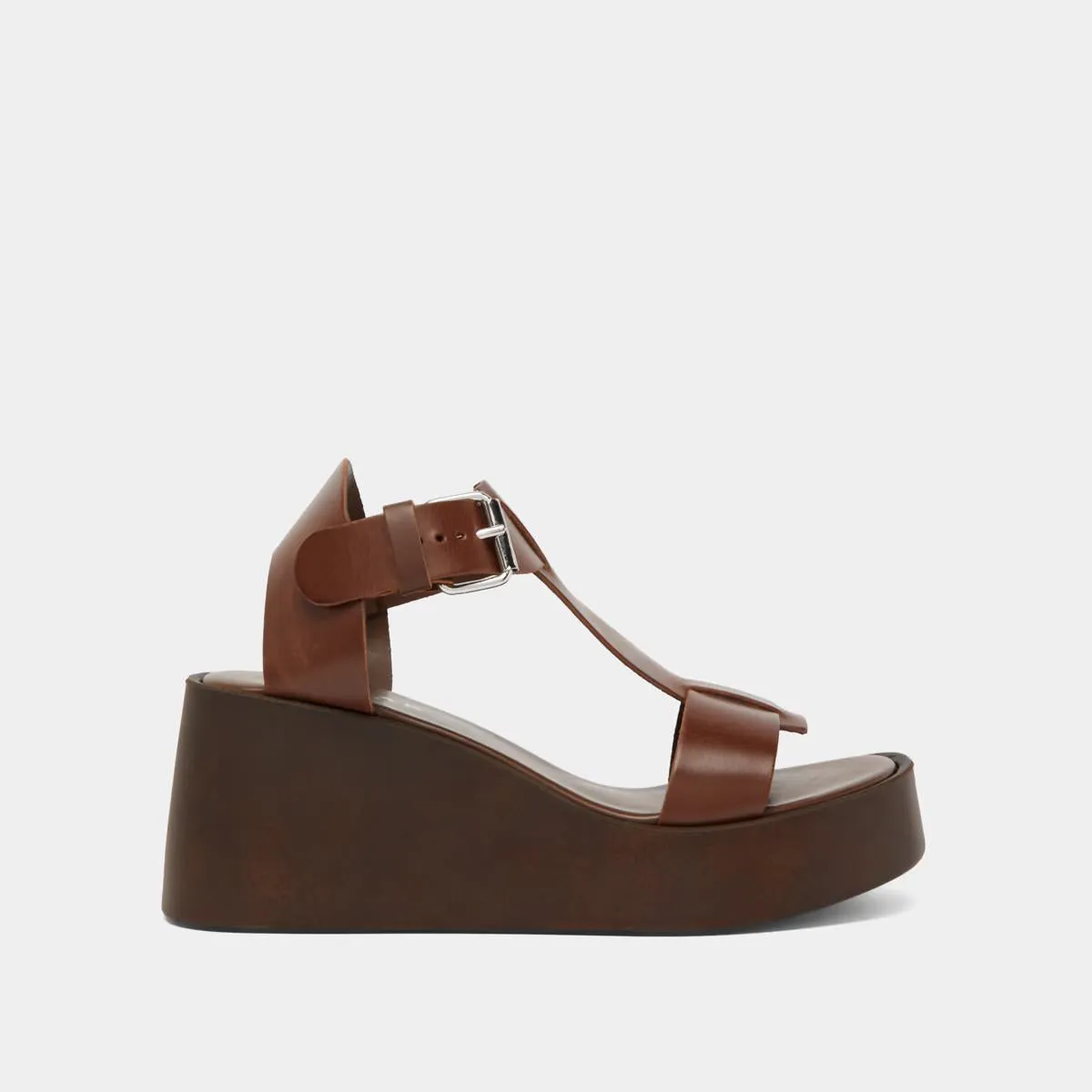 587- Estelle Cuir Marron-Fonce
