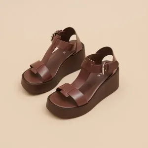 587- Estelle Cuir Marron-Fonce