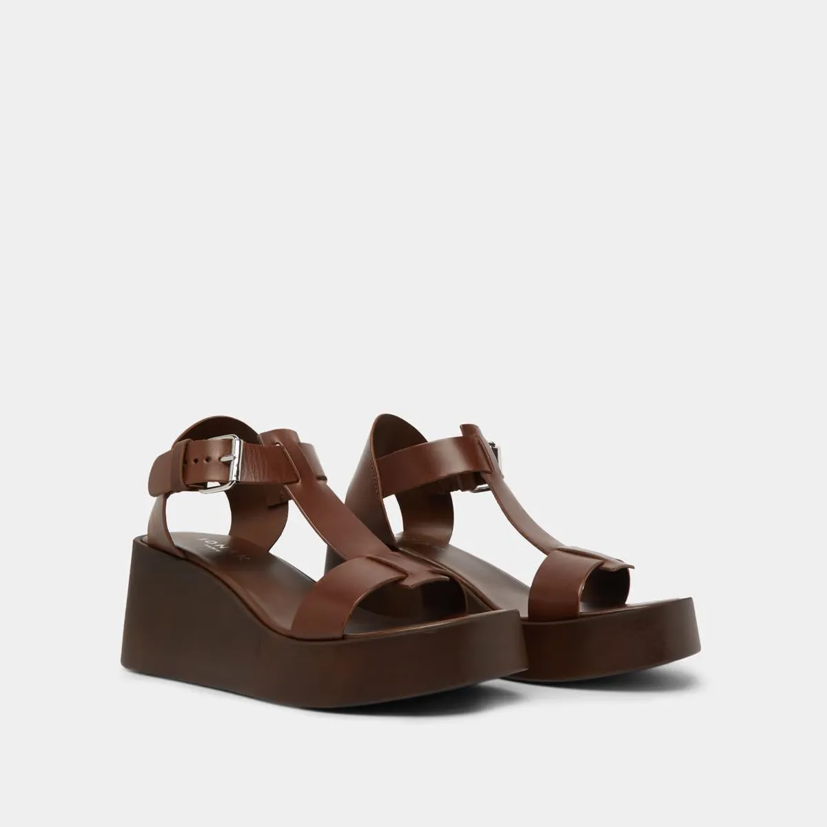 587- Estelle Cuir Marron-Fonce