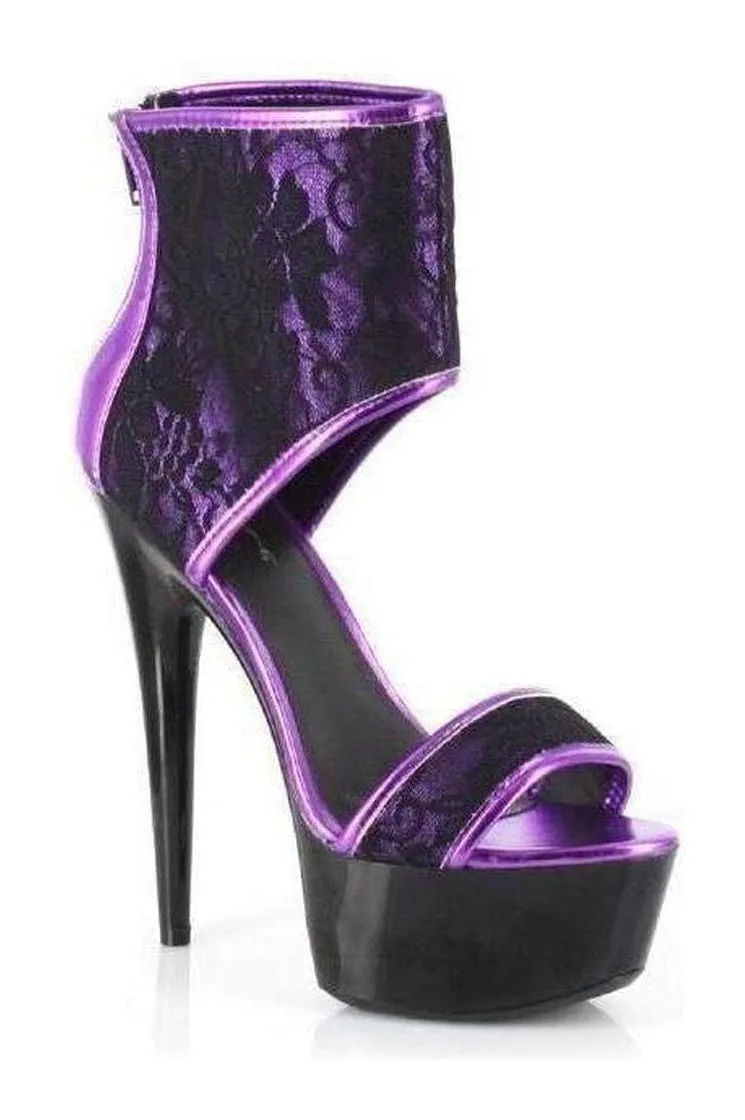 609-AMANDA Sandal | Purple Sequins