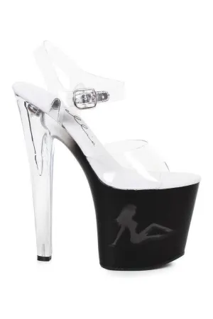 821-TESSA Platform Sandal  | Clear Vinyl