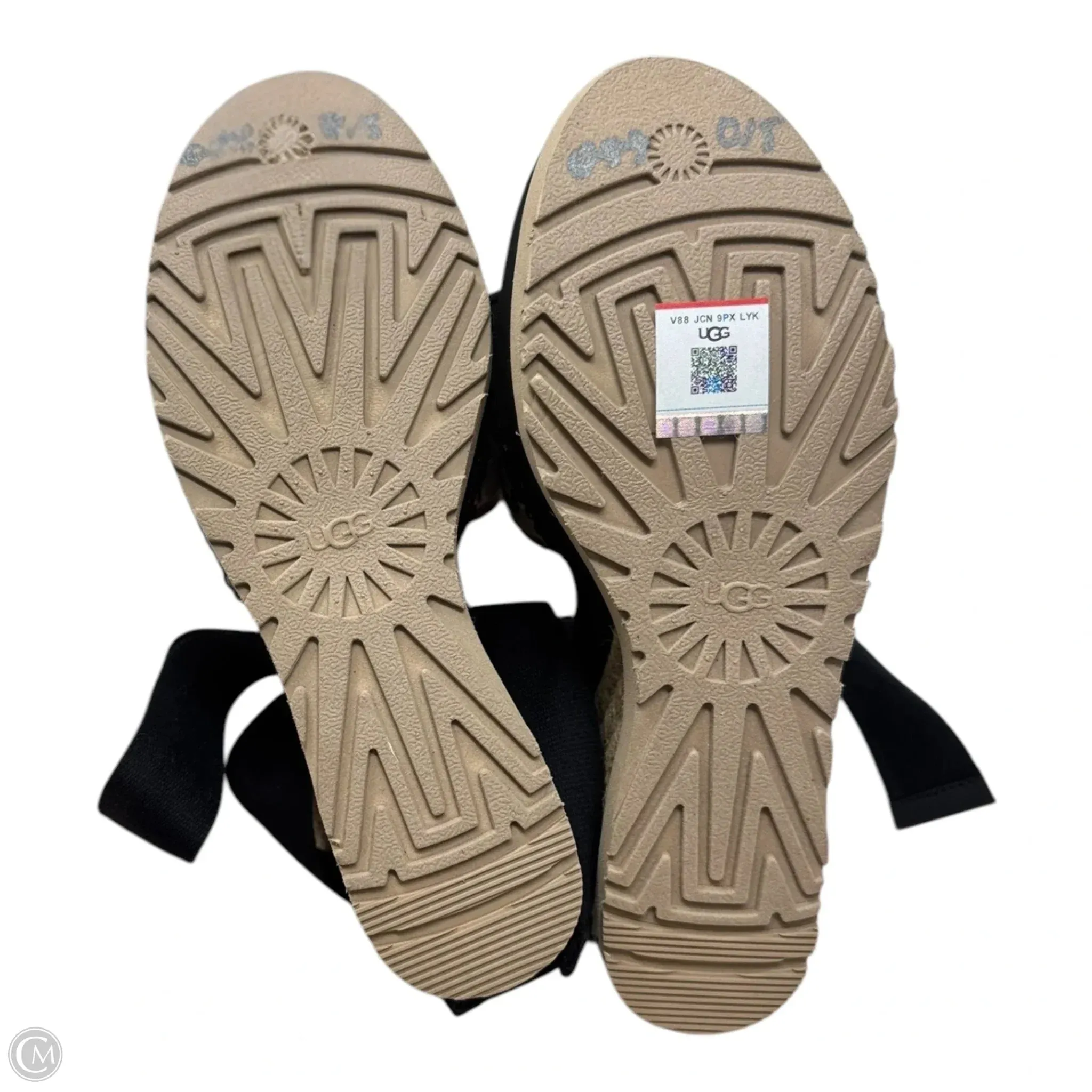 Abbott Ankle Wrap Espadrille Sandals Designer By Ugg In Multi-colored, Size: 8.5