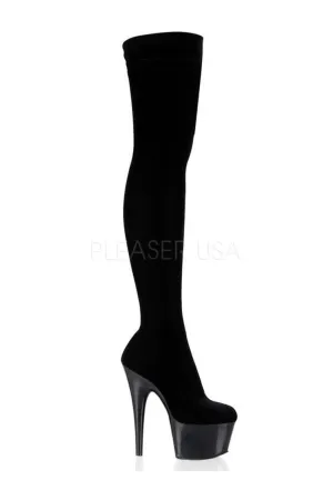 ADORE-3002 Platform Boot  | Black Velvet