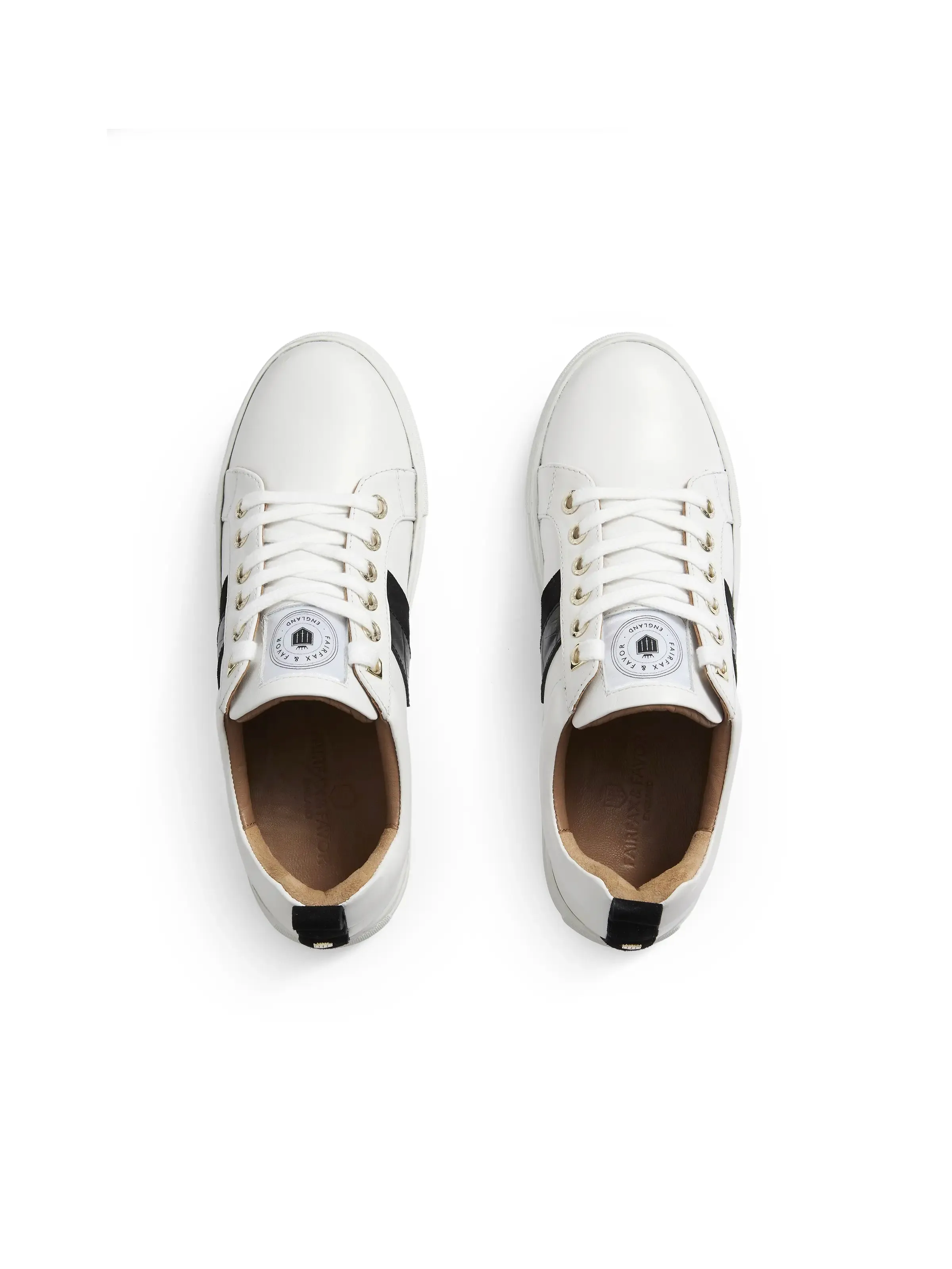 Alexandra - White - Black Croc & Suede