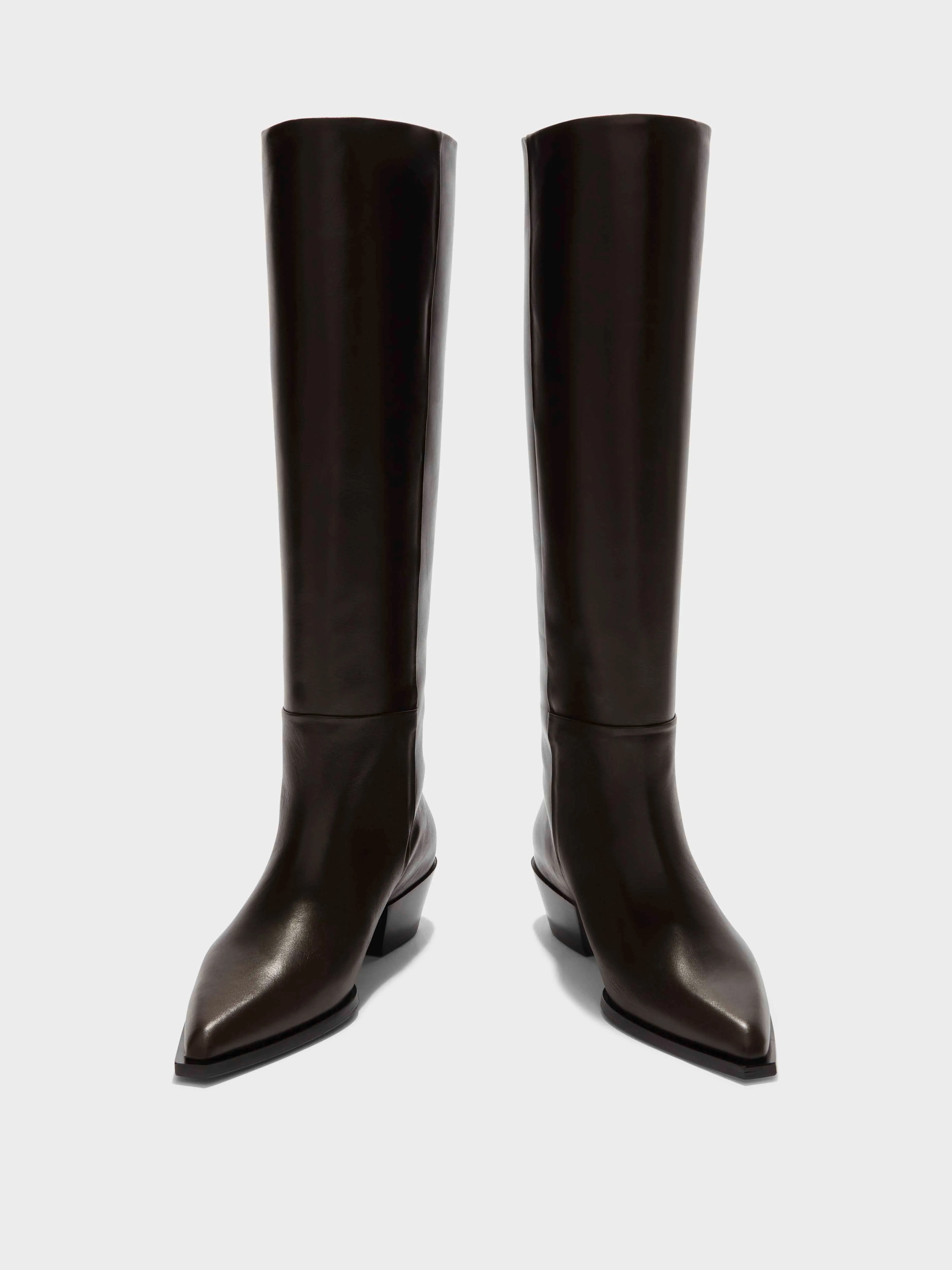 Arla Leather Cowboy Knee-High Boots