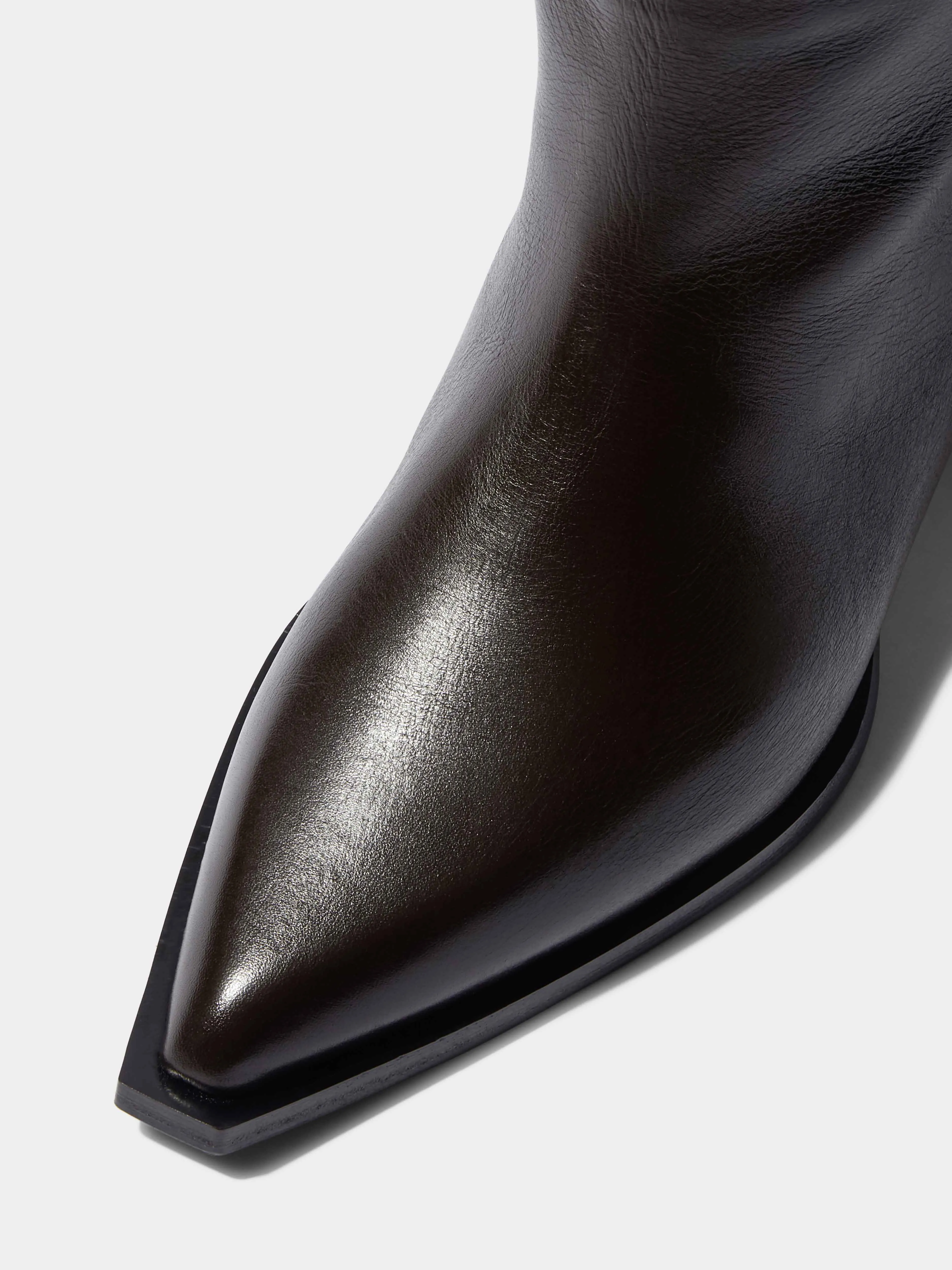 Arla Leather Cowboy Knee-High Boots
