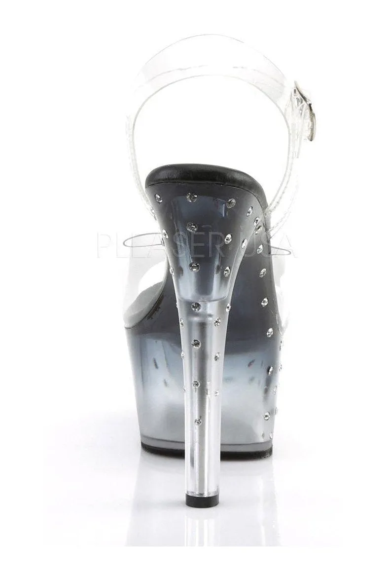 ASPIRE-608STD Platform Sandals | Black Vinyl