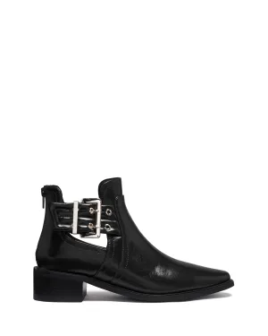 Baylee Ankle Boot Black Crinkle Patent