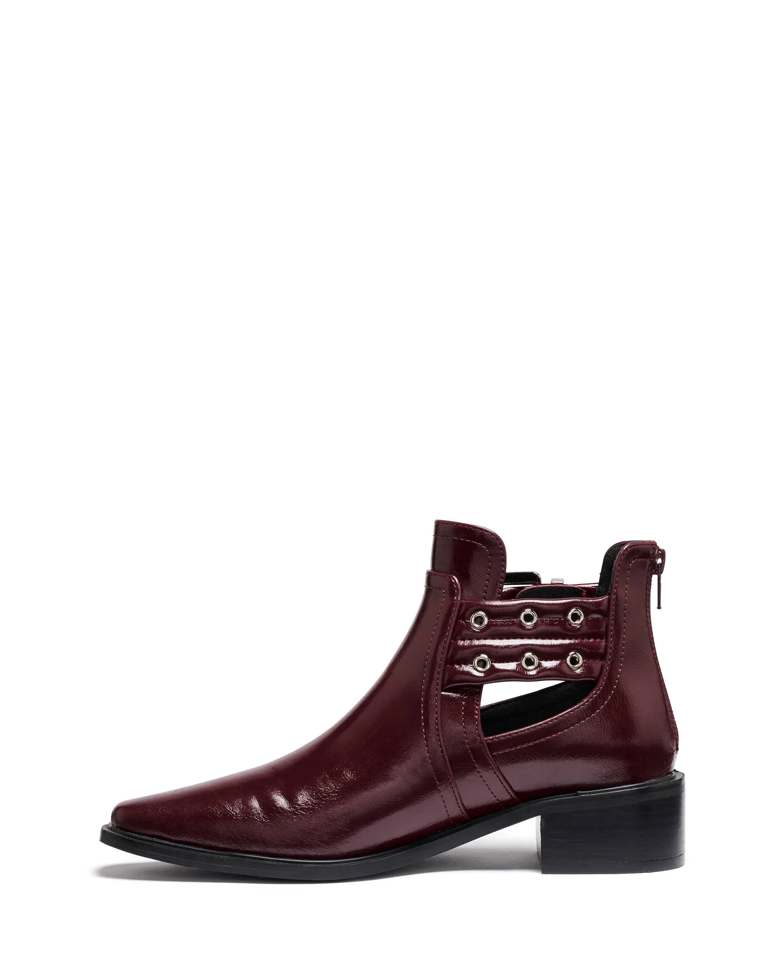 Baylee Ankle Boot Bordeaux Crinkle Patent