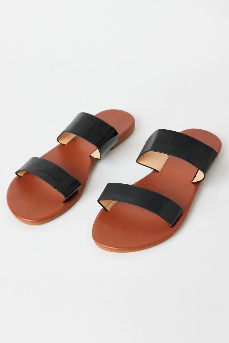 Black Flat Sandals