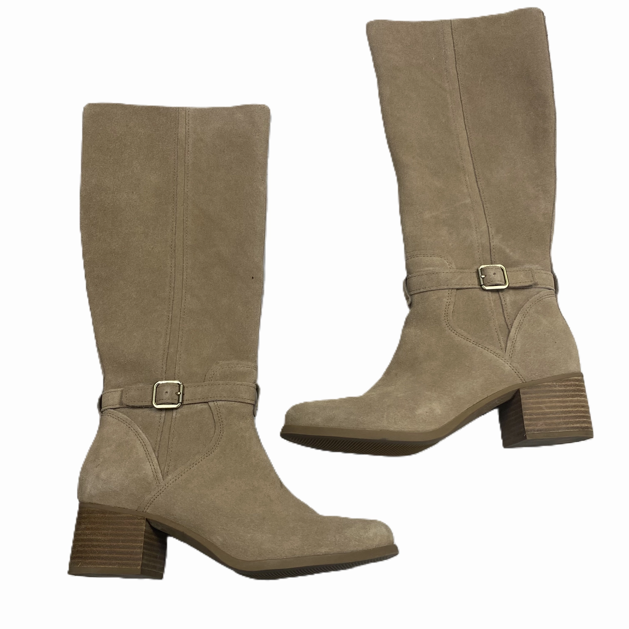 Boots Knee Heels By Koolaburra By Ugg In Tan, Size: 9.5