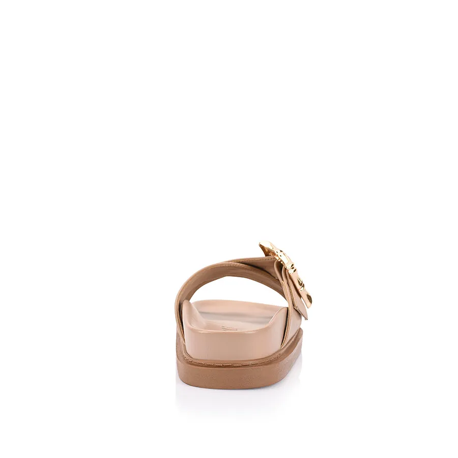 Bradford Footbed Slides - Beige
