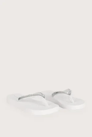 Carlota Low White Sandals