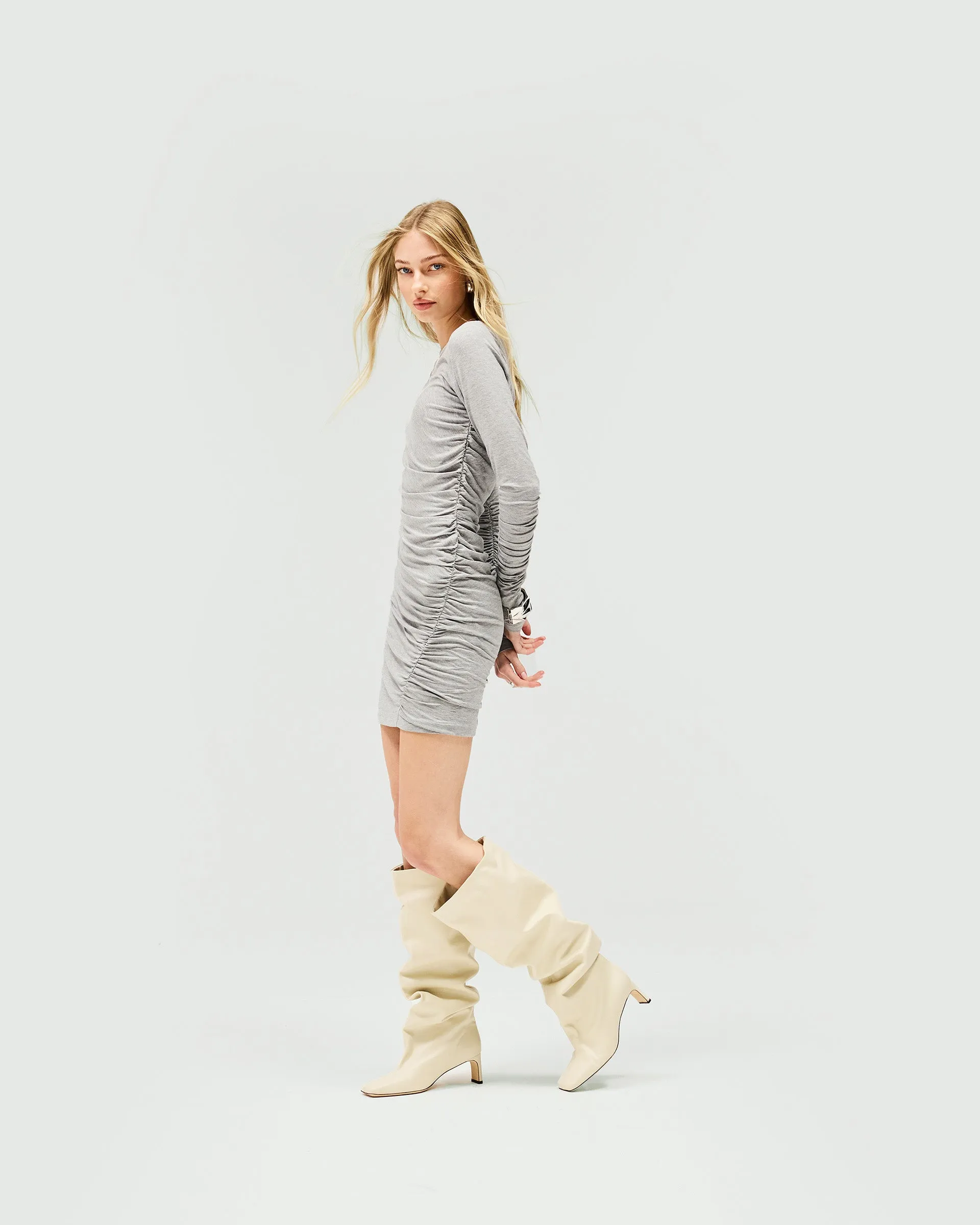 Coil Minidress - Grey Marl