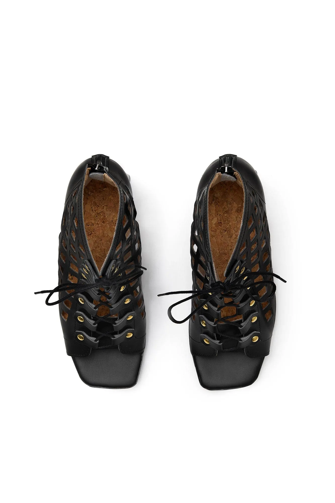 Dance Your Way Vegan Wheat & Corn Leather Block Heels | Black