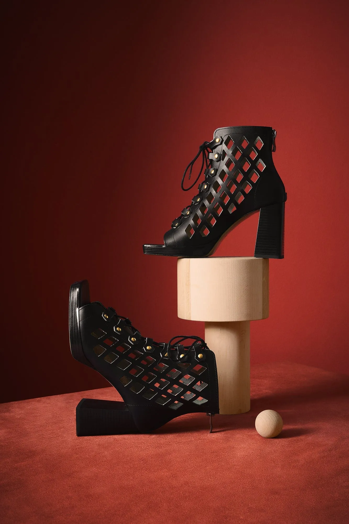 Dance Your Way Vegan Wheat & Corn Leather Block Heels | Black