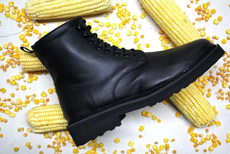 Everyday Unisex Vegan Corn Leather Boots | Black