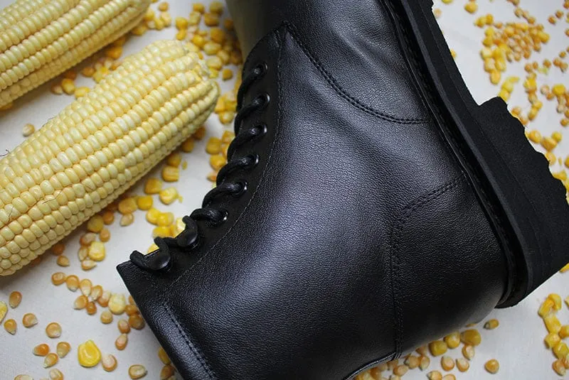 Everyday Unisex Vegan Corn Leather Boots | Black
