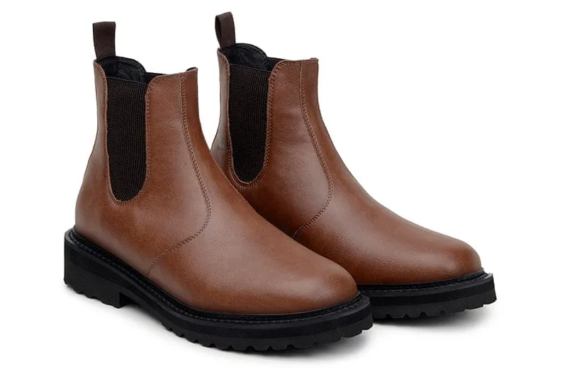 Everyday Unisex Vegan Leather Chelsea Boots | Brown