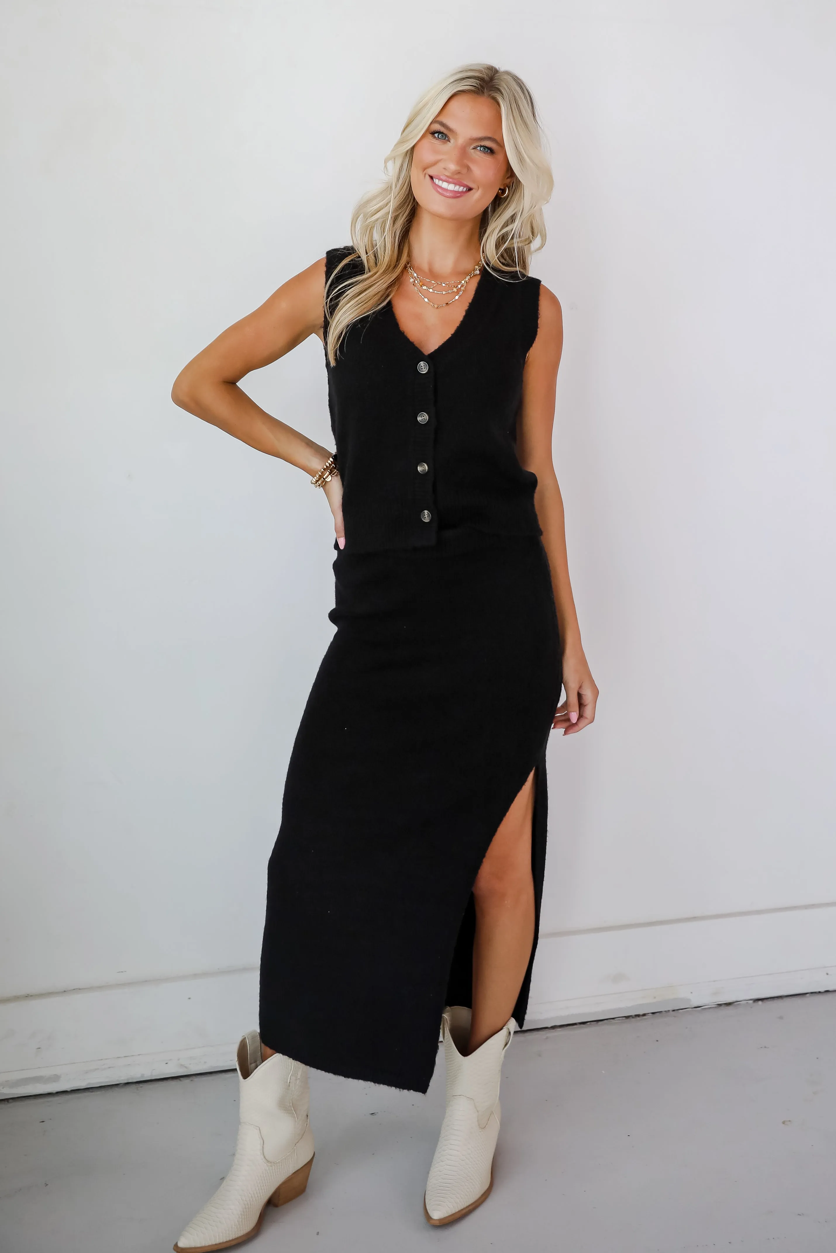 FINAL SALE - Cozy Choice Sweater Maxi Skirt - DOORBUSTER