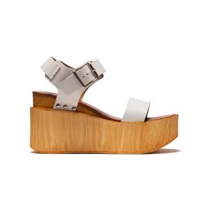 Fleur White Leather