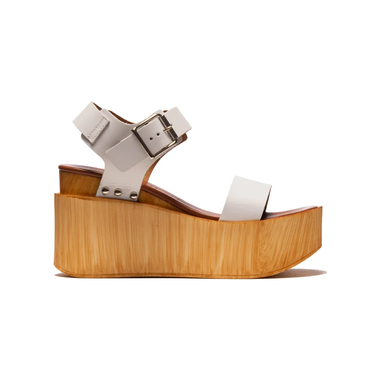 Fleur White Leather