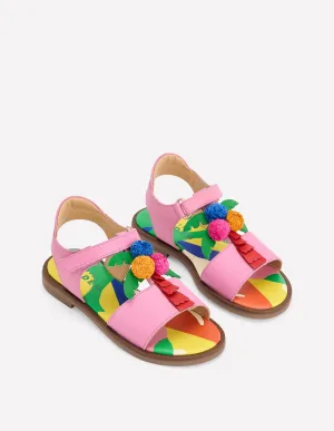 Fun Leather Sandals-Jungle