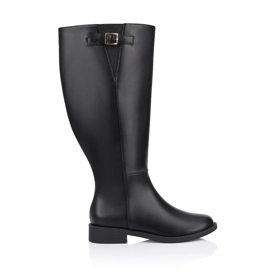 Garfield Wide Calf Tall Boot - Black