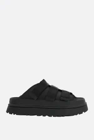 GoldenGlow flatform sandals in synthetic leather