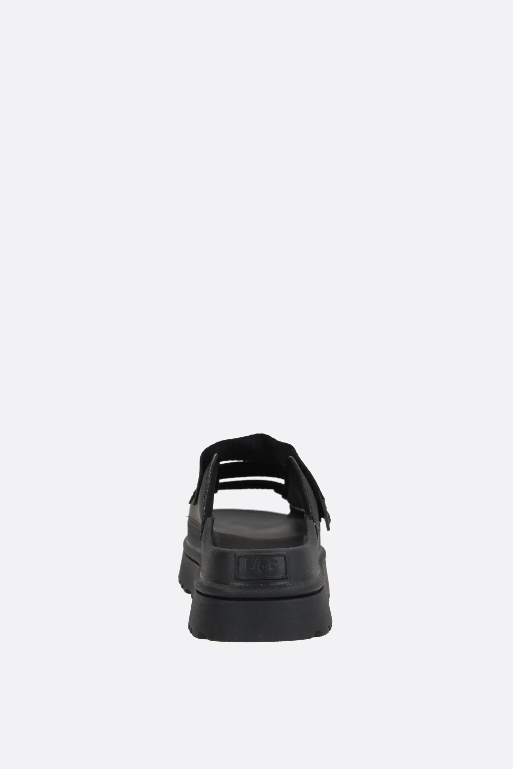 GoldenGlow flatform sandals in synthetic leather