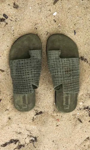 HOSS Green Amos Weave  Sandals