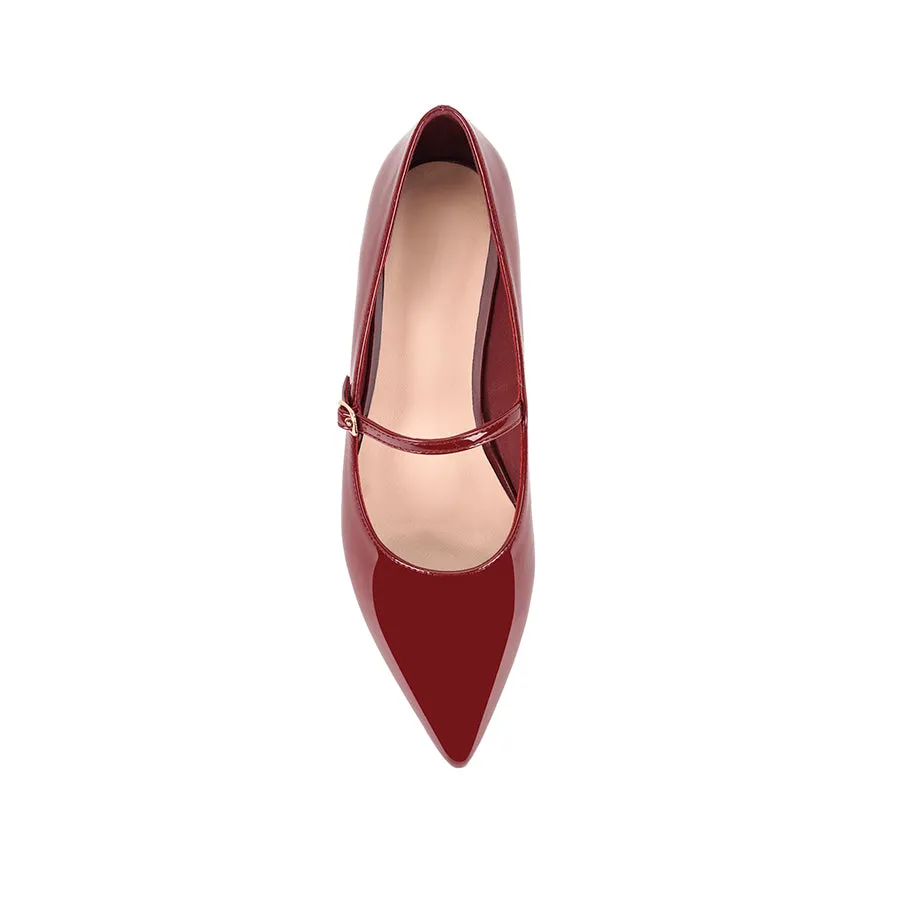 Iguana Mary Jane Flats - Wine Patent