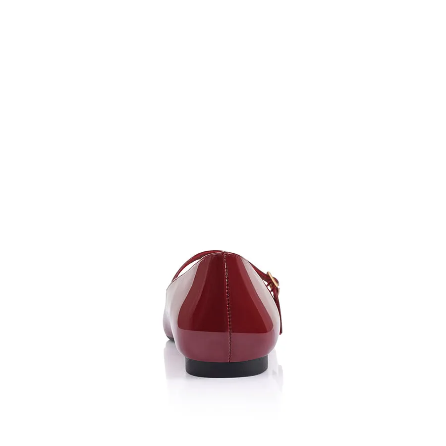 Iguana Mary Jane Flats - Wine Patent