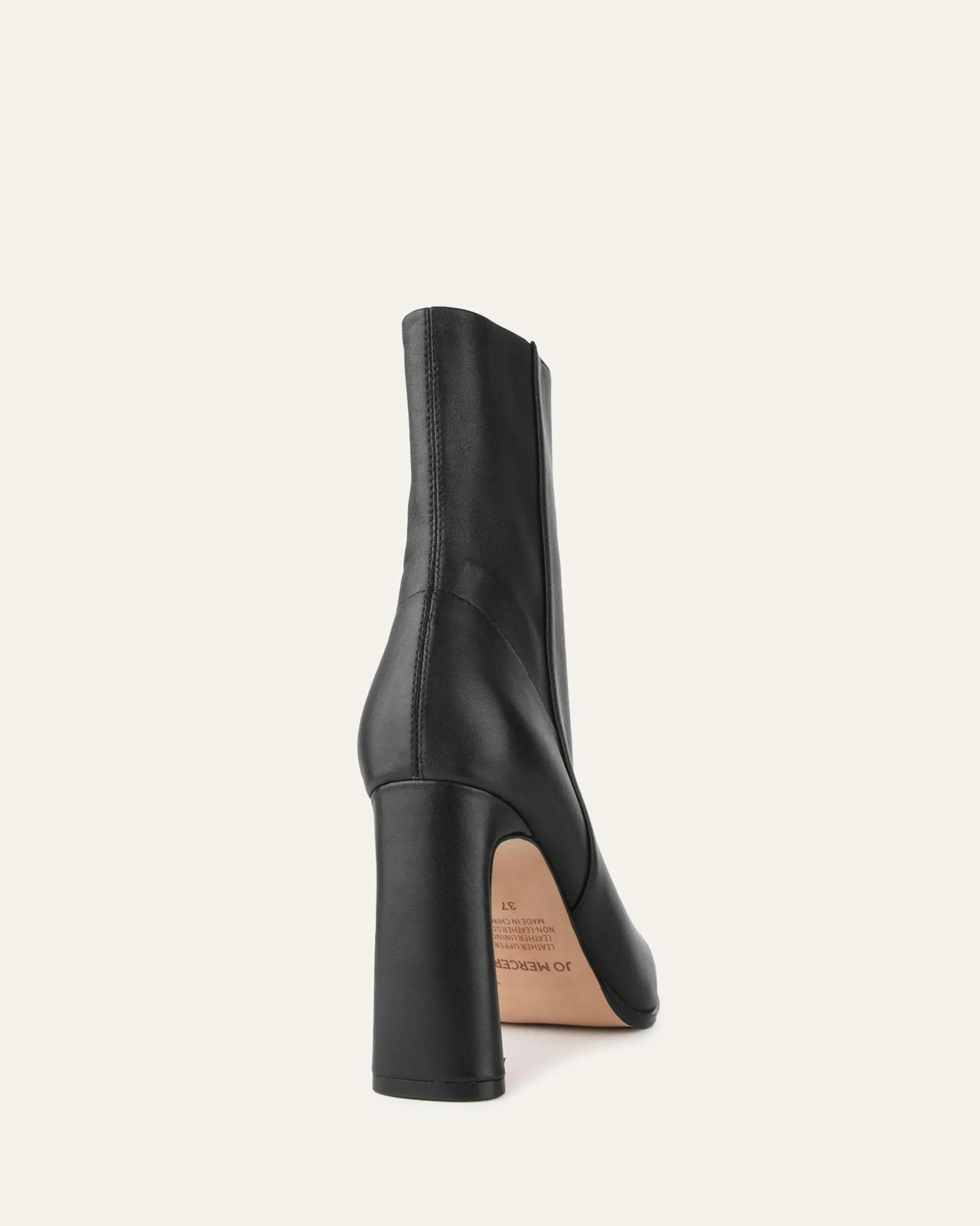 JEMIMA HIGH ANKLE BOOTS BLACK LEATHER