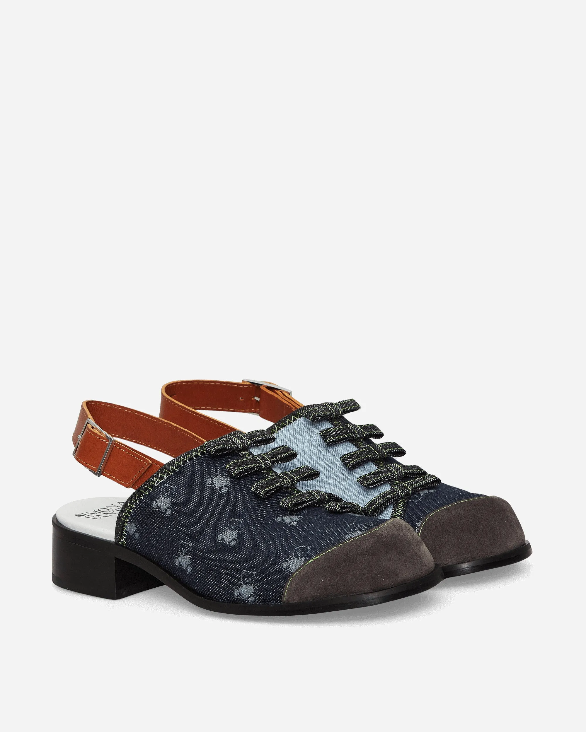 Jessie Teddy Denim Sandals Blue