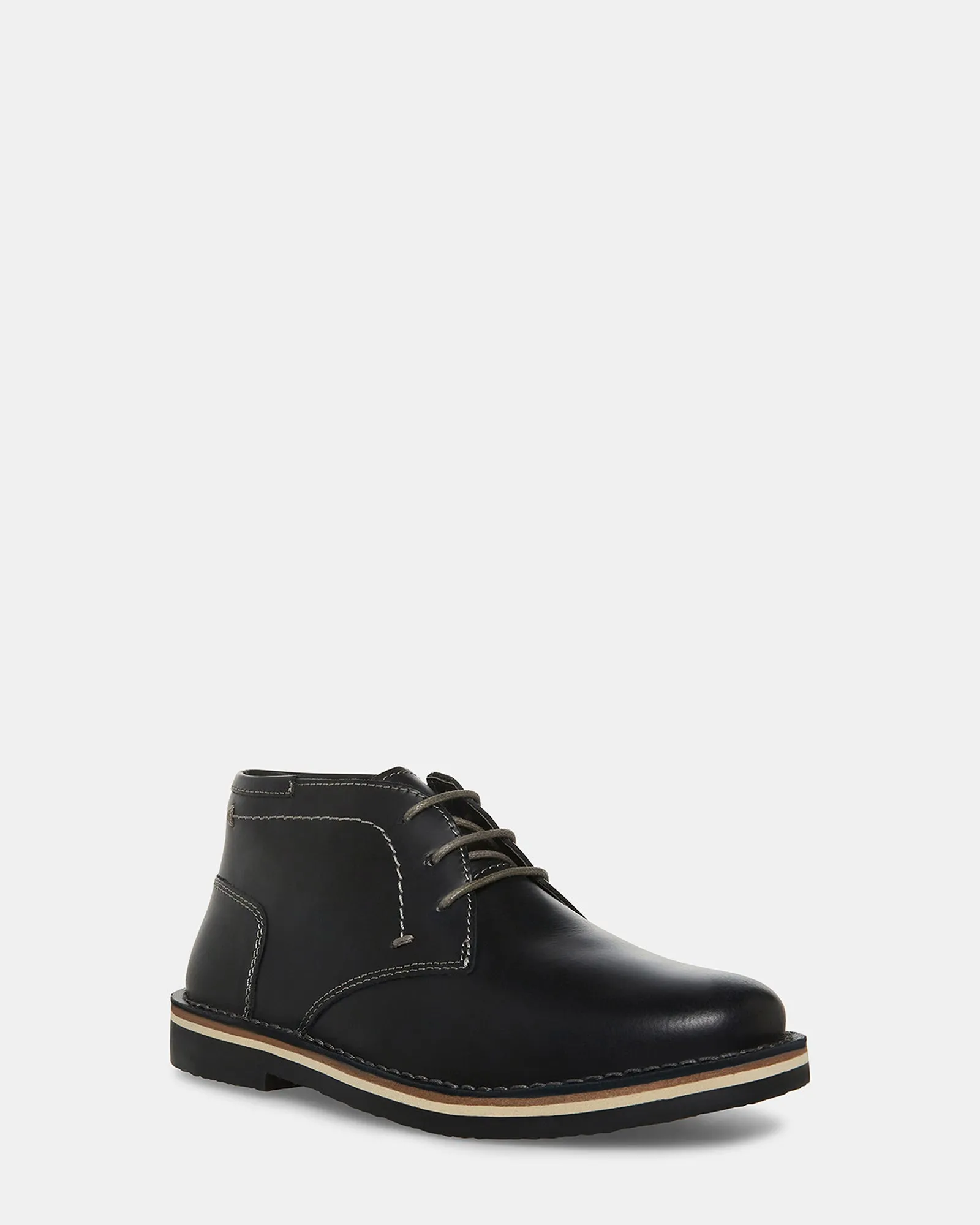 KIDS' HARKEEN BLACK LEATHER