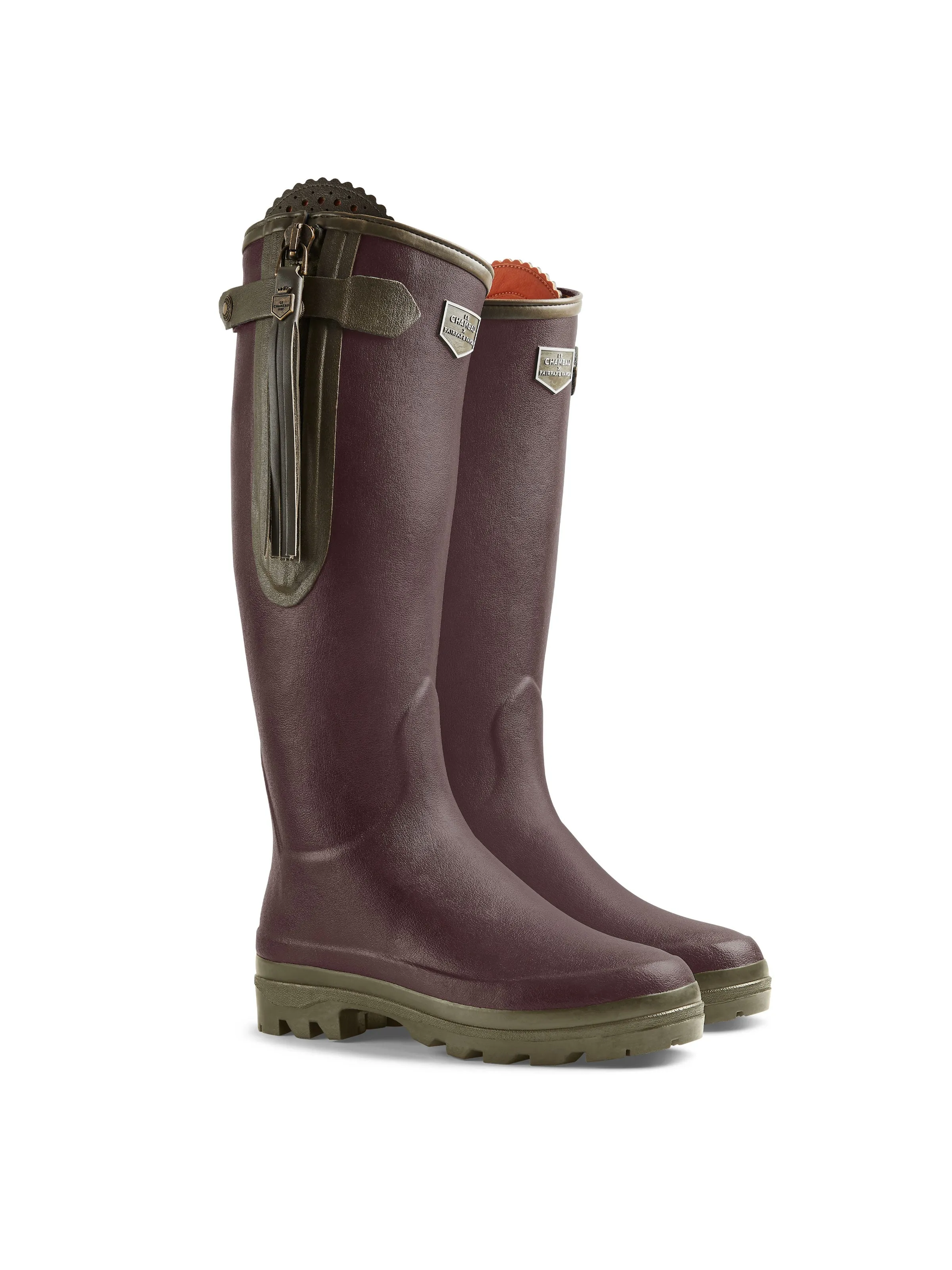 L'Alliance Neoprene Lined Wellington Boot (Narrow Fit) - Cherry
