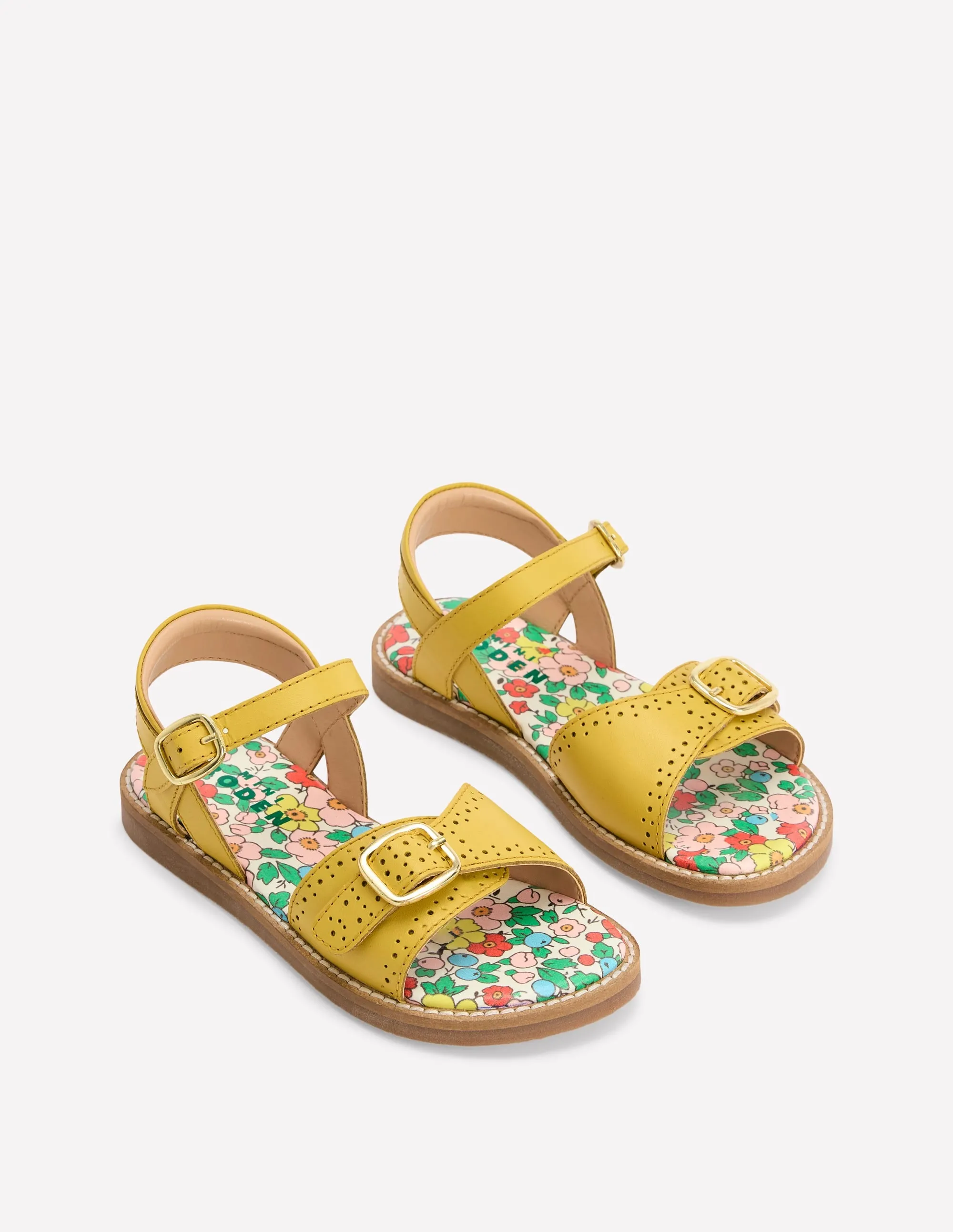 Leather Buckle Sandals-Passionfruit