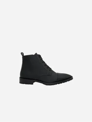 Lincoln Men's Vegan Leather Ankle Boots | Black