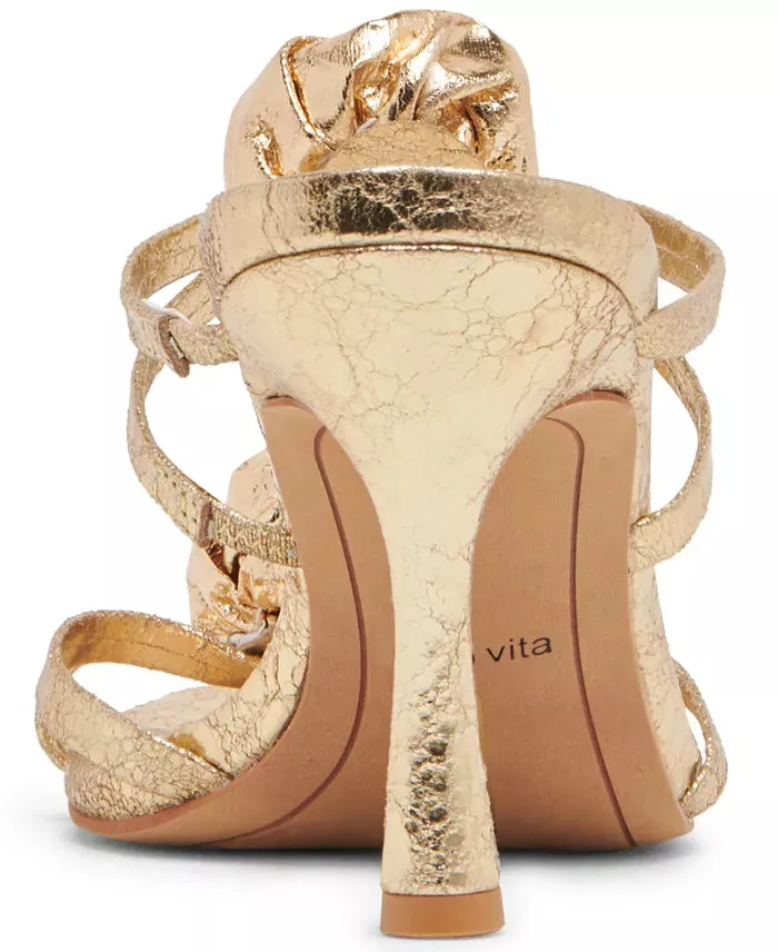Linzy Gold Crackled Leather