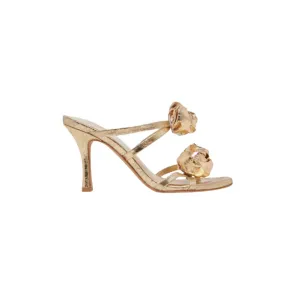 Linzy Gold Crackled Leather