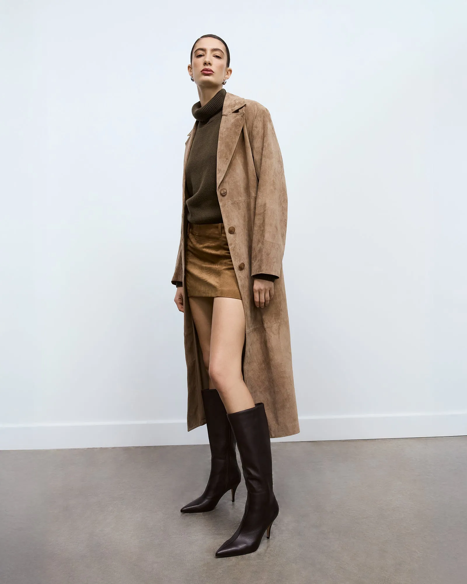 LOTUS KNEE BOOTS BITTER CHOC LEATHER