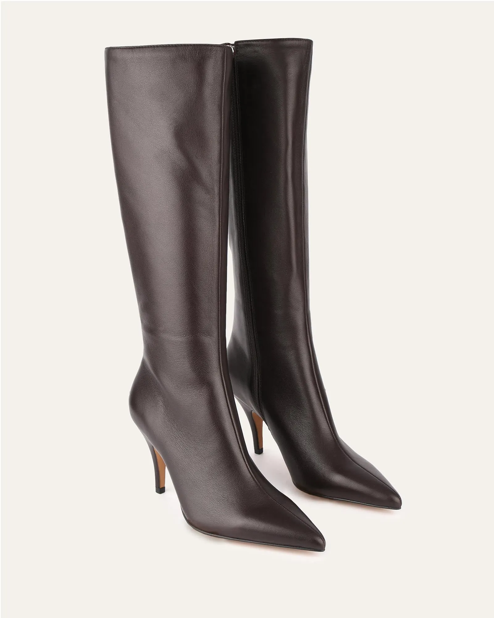 LOTUS KNEE BOOTS BITTER CHOC LEATHER