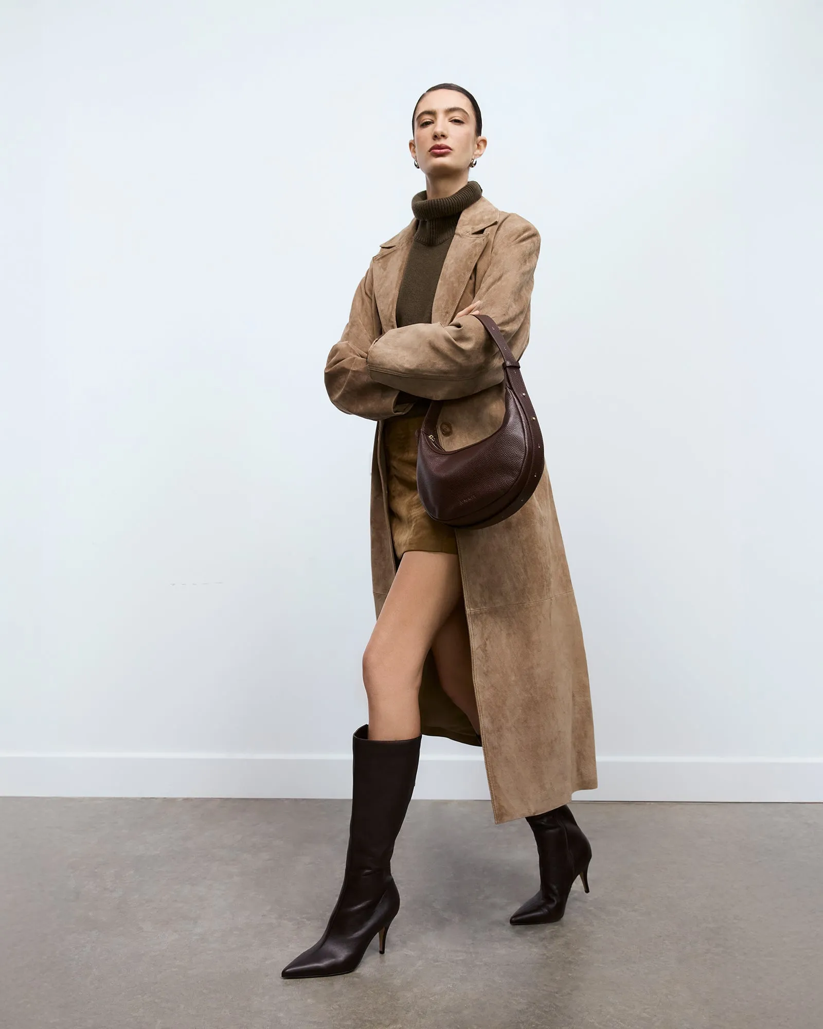 LOTUS KNEE BOOTS BITTER CHOC LEATHER