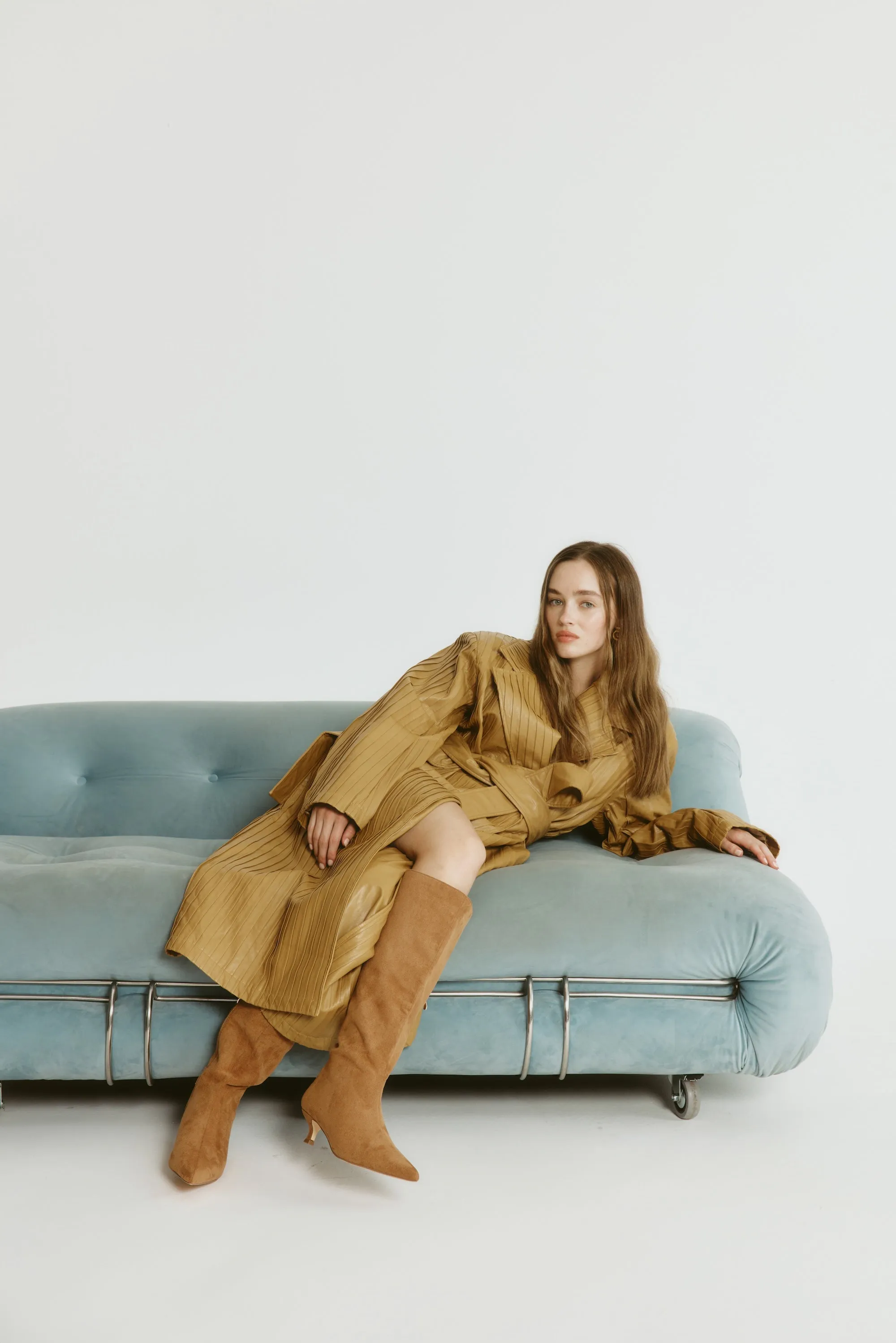 Lucila Knee High Boots - Tan Micro
