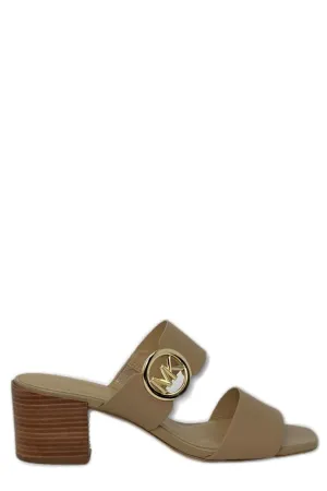 Michael Michael Kors Logo Plaque Heeled Sandals