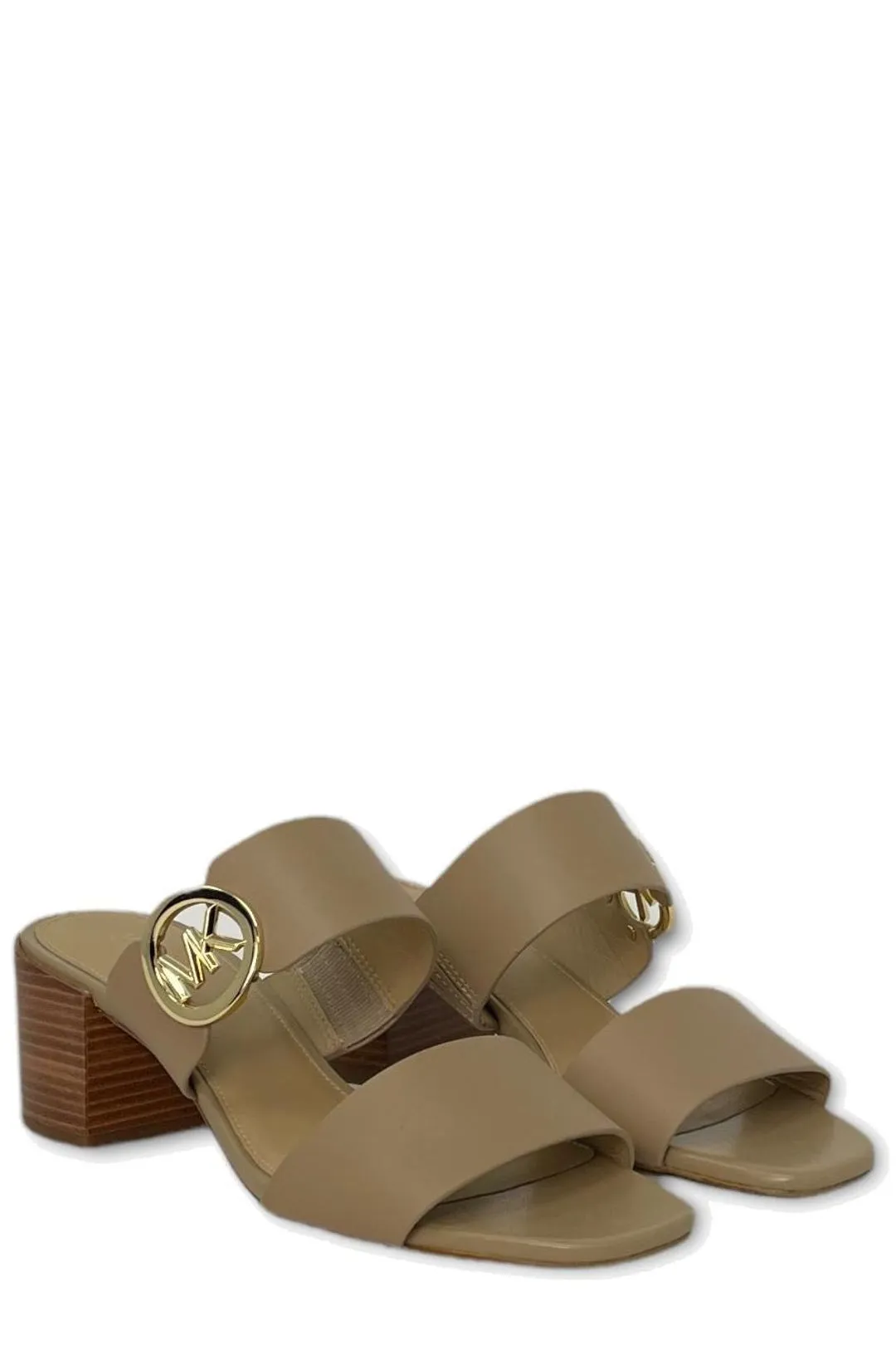 Michael Michael Kors Logo Plaque Heeled Sandals