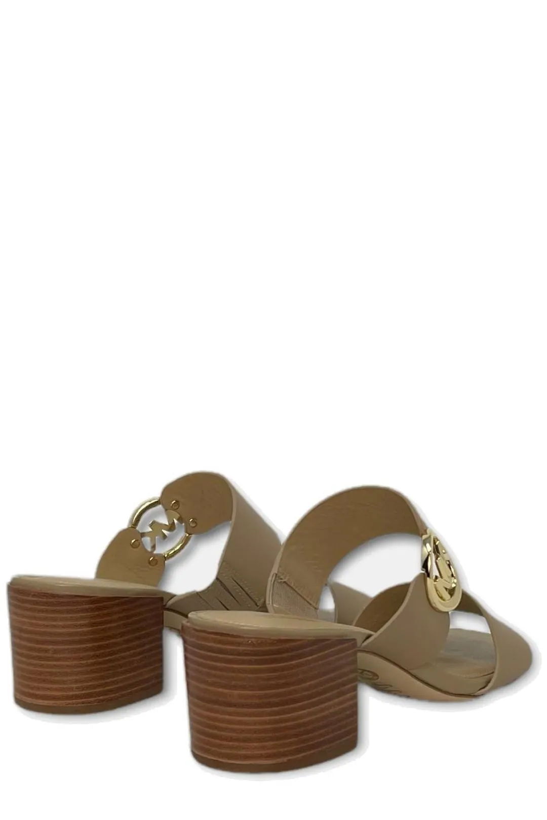 Michael Michael Kors Logo Plaque Heeled Sandals