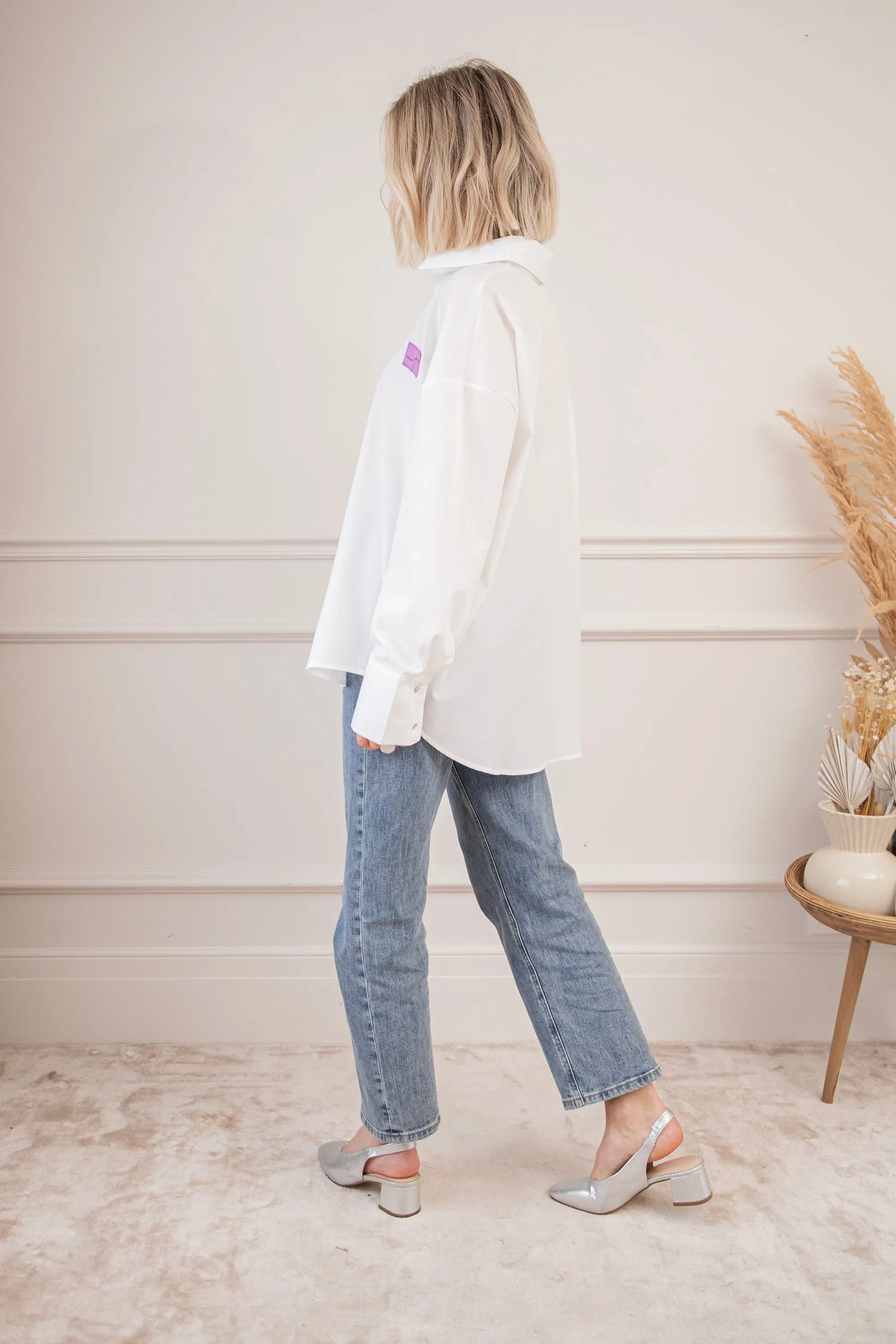 No Stopping Me White/Purple - Blouse