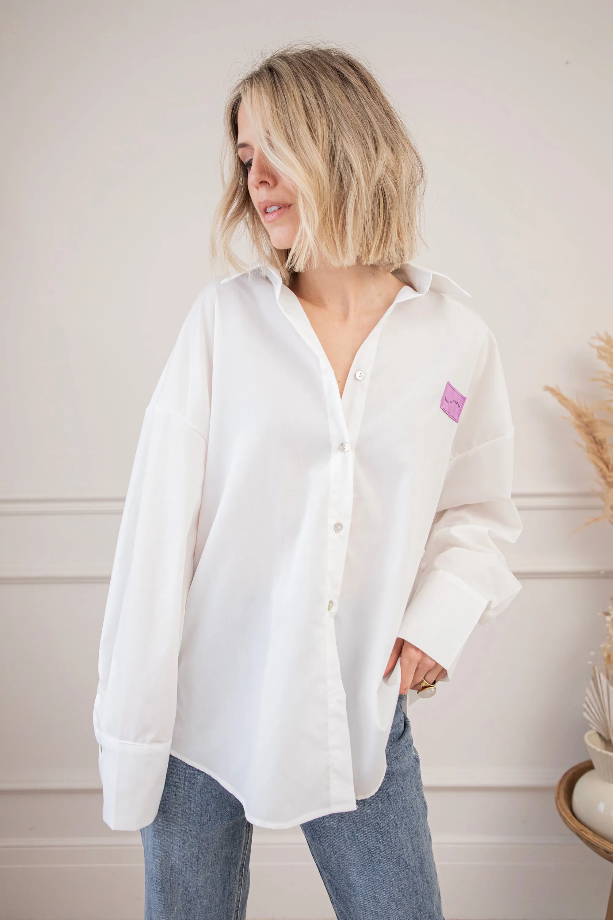 No Stopping Me White/Purple - Blouse